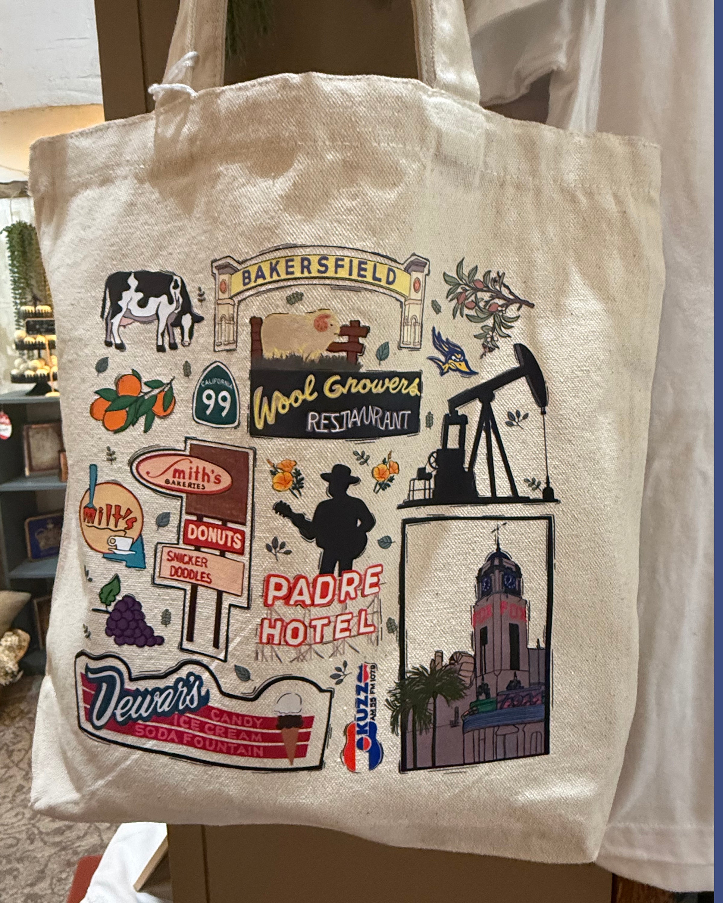 Streets of Bakersfield Canvas Tote Bag